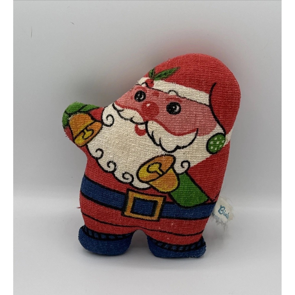 Vintage Binky! Baby Plush Santa Pillow 1960's Made In USA Novelty Rare!